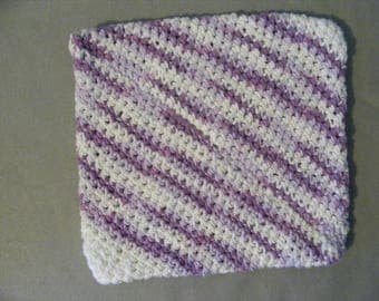 Purple and White Pot Holder
