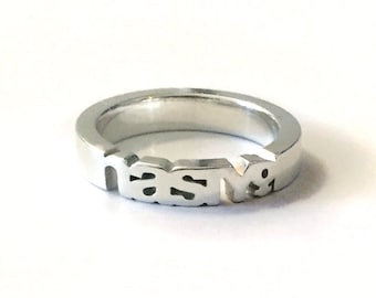 Nasty Woman Ring in Polished Silver | The Feminist Collection | Feminist AF | Women's Gifts | The Future is Female | Feminism Jewelry