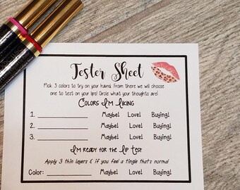 Lipsense Tester Card
