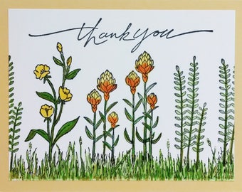 Stampin Up Thank You Card, Handmade Card, Stampin Up Card, Greeting Card, Floral Card
