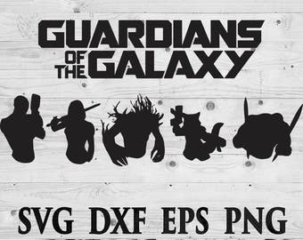 Guardians of galaxy 2 SVG Files Silhouettes DXF Files Cutting files Cricut Silhouette