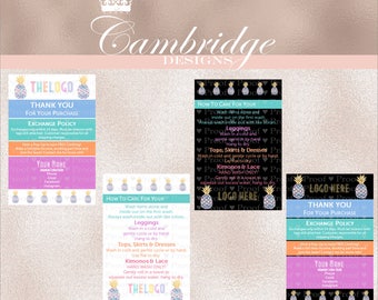 Foil Pineapple Thank You / Care Cards 4 X 6 Inspired By LuLaRoe Thank You Cards - Home Office Approved Fonts and Colors Business Card