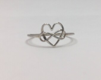 Sterling Silver Infinity Heart Ring
