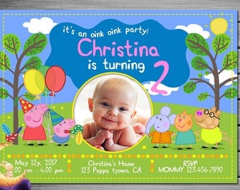 Peppa Pig Invitation, Peppa Pig Birthday, Peppa Pig Party, Peppa Pig Invites, Peppa Pig Printables, Peppa Pig Printable Movie Invite