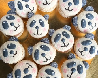 Half Dozen Panda Macarons