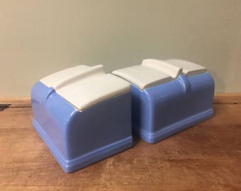 Pair Of VINTAGE Coldspot Refrigerator Dishes By Hall China Co.