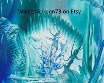 Neptune's Throne - Encaustic Fantasy Art (A5)