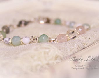Jade and Rose Quartz bracelet