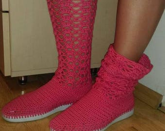 Crochet Boots 16 to 19 inches