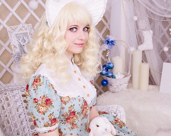 Wavy Blonde Wig, Long Blonde Wig with Waves, Long Pale Blonde Wig, Long Blonde Wig