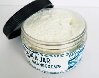 Island Escape (4.25 oz. jar) Soap In A Jar (Fluffy Whipp) (Vegan)