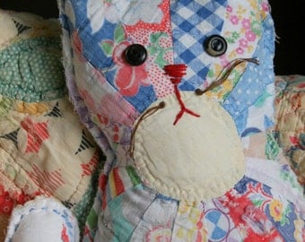 Instant Download Old Quilty Kitty PDF Sewing Pattern DIY Tutorial Little Bird Lane EASY