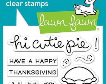Lawn Fawn Clear Photopolymer Rubber Stamp set - Cutie Pie