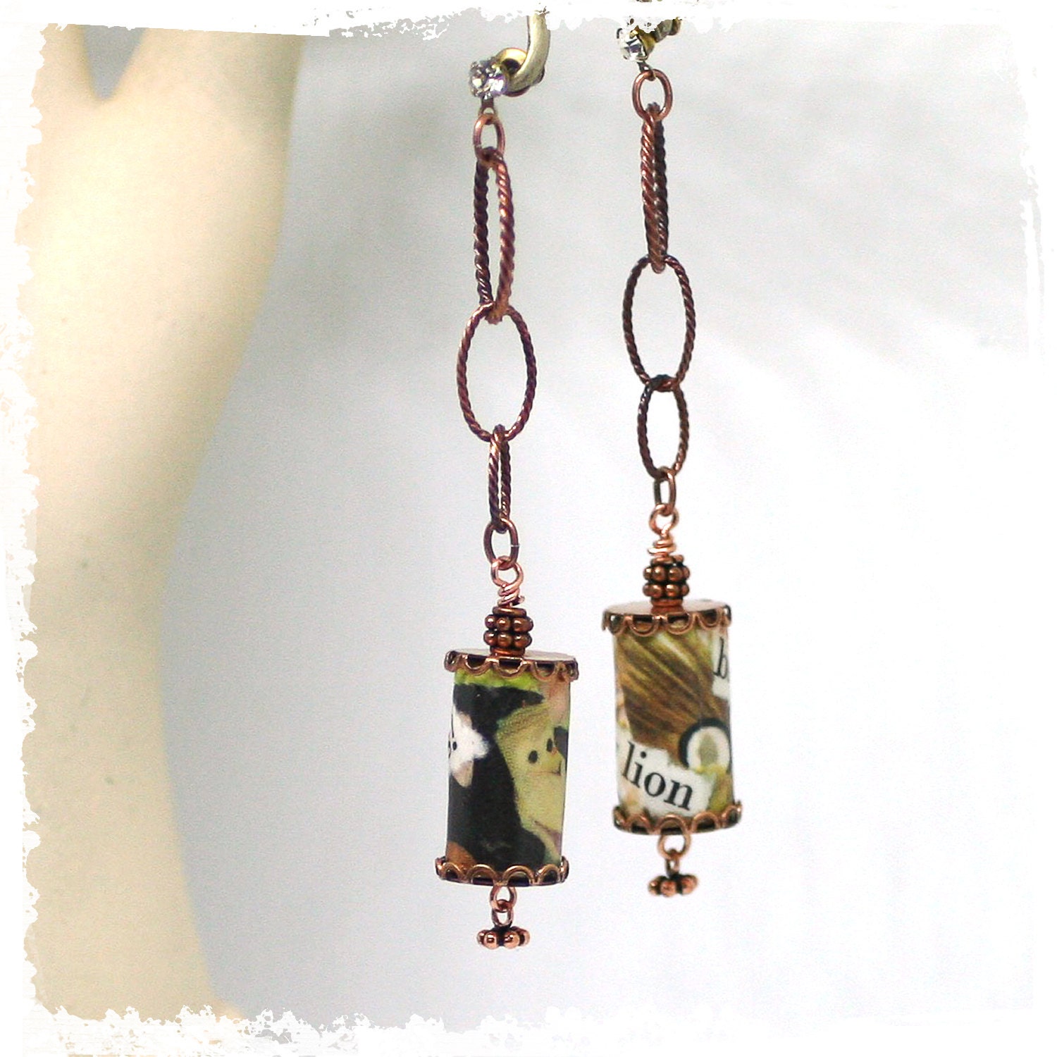 Storybook earrings Fun quirky jewelry Book lover earrings