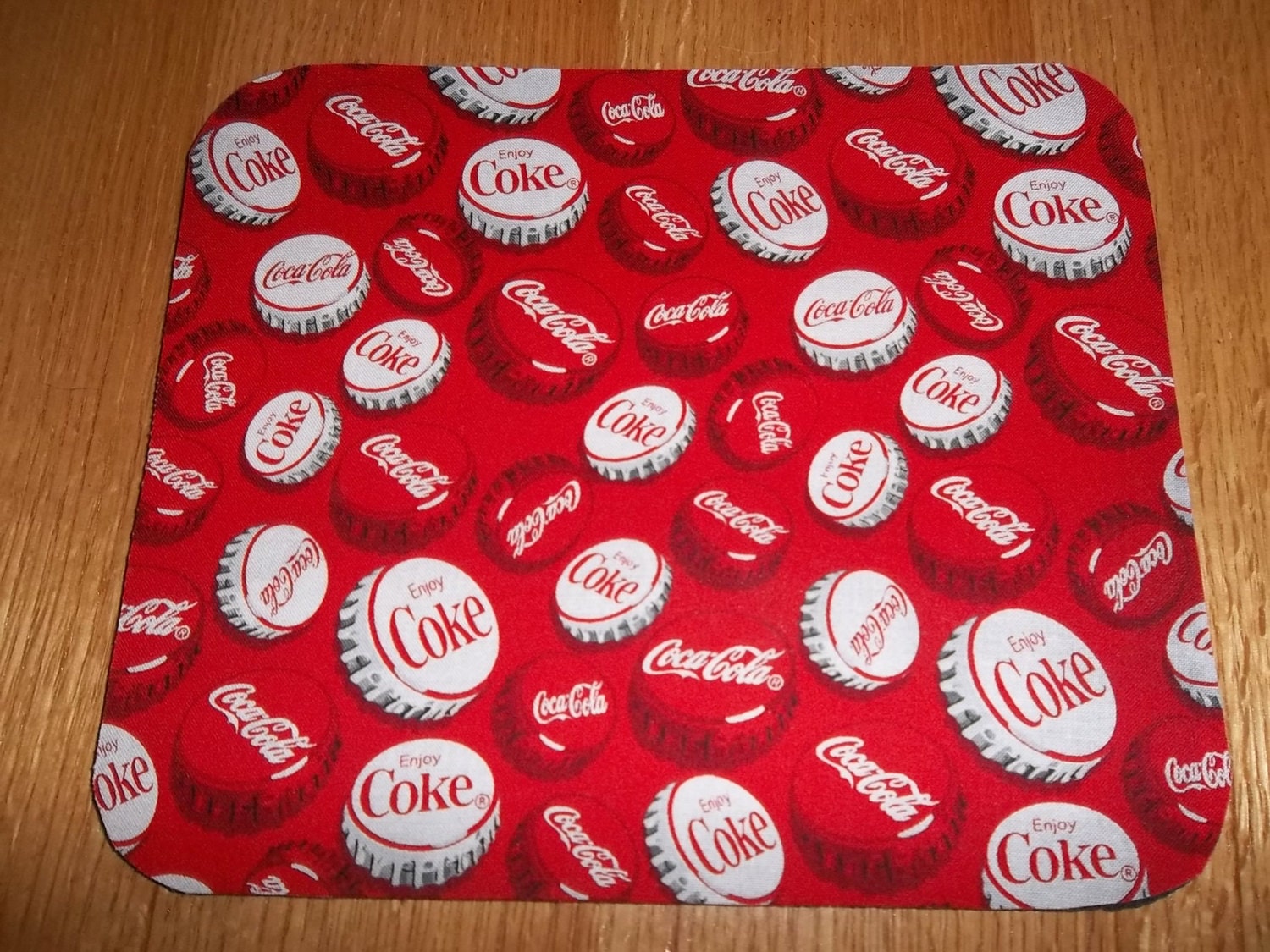 Mouse Pad Coke Coca Cola Bottle Caps Mouse Pads by bestdoilies