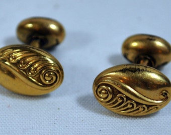 Victorian Cufflinks - Rolled Gold Cuff Links - Antique Men's Accessories