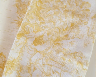 Pretty, yellow, understated design fabric grocery bag holder