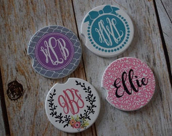 Personalized Car Coaster Monogrammed Car Coaster Personalized Gift