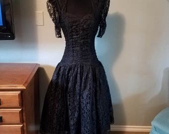 Nuance Black Lace Party Dress Size 9