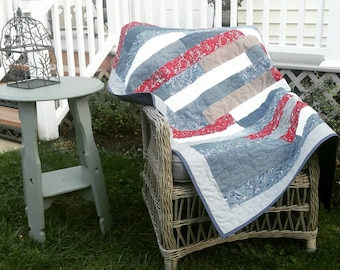 Blue Jean Quilt custom made Throw Size