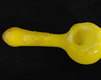 Liberty 503 Frit Glass Egyptian Hieroglyphs Pipe