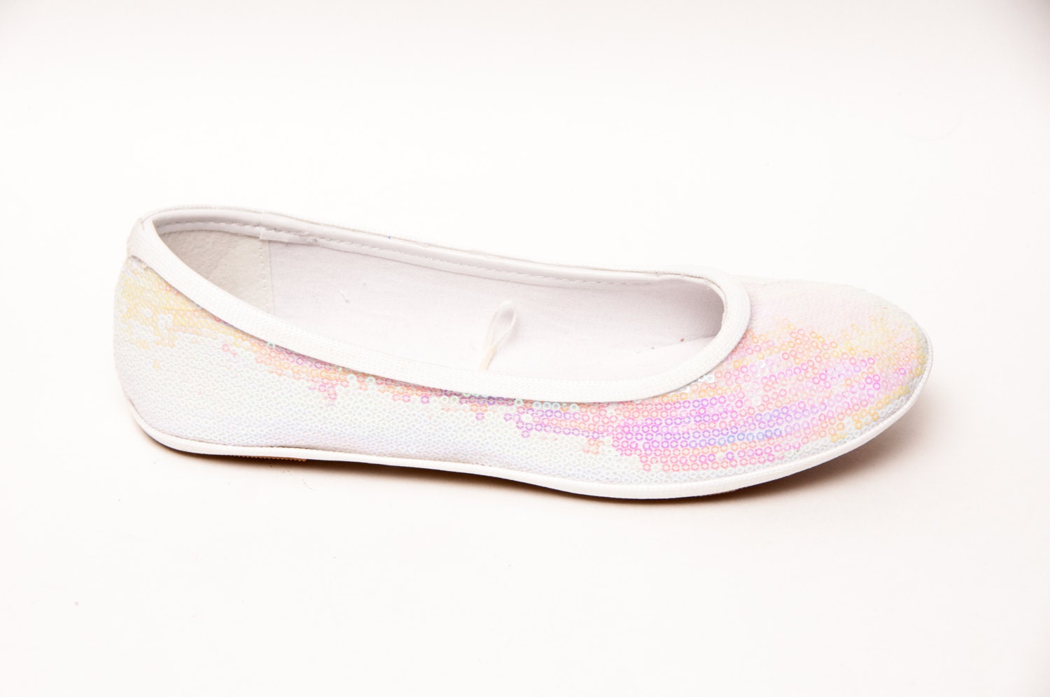 iridescent ballet flats