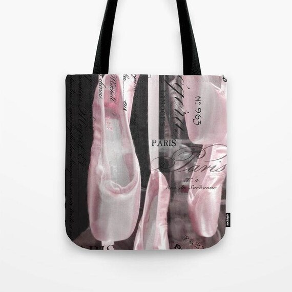 Paris Ballerina Tote Bag Ballet Art Tote Bag Dancer Tote