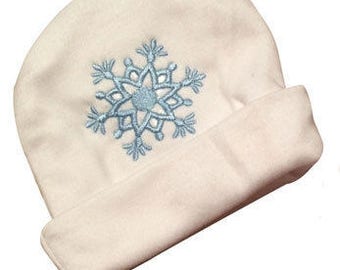 Preemie & Newborn Boy's Snowflake Hat