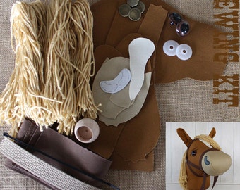 Stick Horse Hobby Horse Mustang Collection "Nutmeg" Sewing Kit Easy Sewing Project