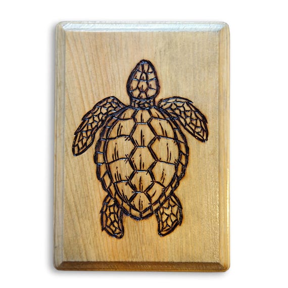 Sea Turtle Wood Burning