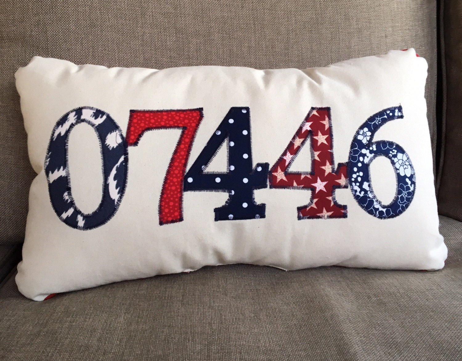 Personalized Made to order Zip Code Pillow