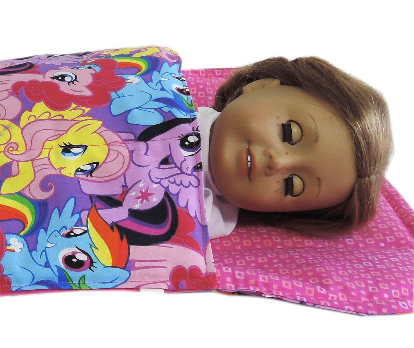 hasbro my little pony sleeping bag with bonus cuddle pillow