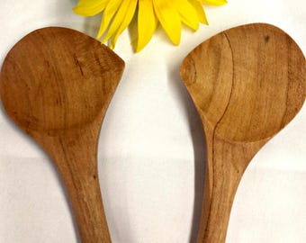 Left or Right Handed Tasting Spoon Cherry Wood