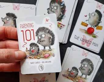101 PARENTING tarot deck - Hedgehogs tarot cards (Big Arcana including one extra card) Bestseller! - PookieCat
