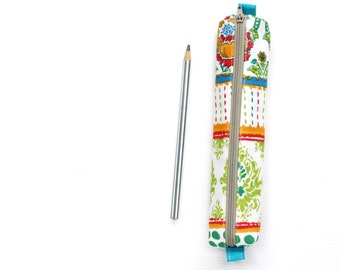 Colorful Bohemian Style Pencil Case, Small Cotton Zipper Pouch, Small Cosmetic Case