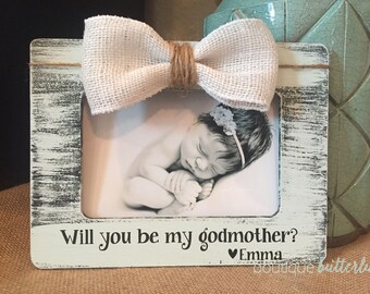 Will you be my godmother? Godmother gift I love my Godmother Godmothers are a blessing godmother frame gift personalized gift from godchild