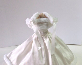 1-12th Scale silk wedding dress.