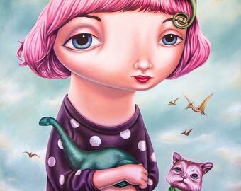 Beautiful Strangeness - A4 Limited Edition signed Portrait of Mab Graves - Fine Art Print - by Rachel Favelle