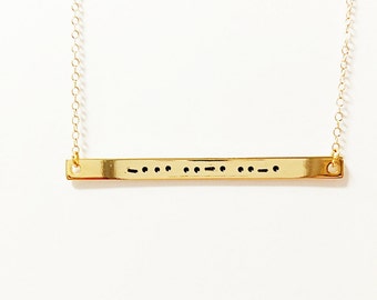 Morse Code Necklace // Friendship Necklace // Engraved Necklace // Hand-Stamped // Best Friend Necklace // Friends Forever // Soul Sisters