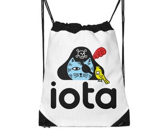 iOTA Pirate Kitty - Drawstring Bag - School Bag - Childrens Bag - Kids Bag