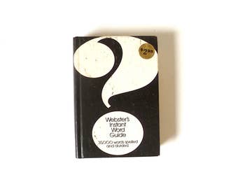 Vintage 1980 Webster's Instant Word Guide … G & C Merriam Reference Book, Small Hard Cover Book, HC, Student Gift, Writer Gift, Copy Editing