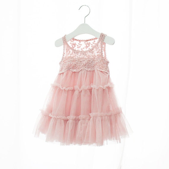 Pink Flower Girl Dress Toddler Baby Blush Marie Antoinette