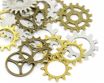bulk lot Watch Parts Clock Parts Watch Gears Steampunk embellishment Collage Parts 1oz lot (15-18pcs) med size not to small or lge 916x