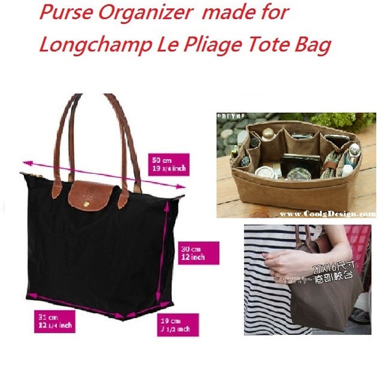 Purse Organizer fit with Longchamp Le Pliage Large Tote Bag