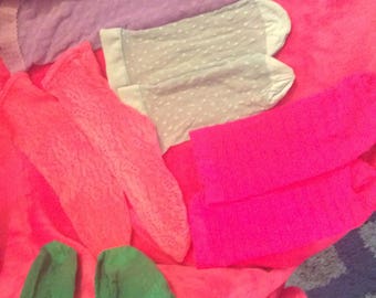 Lace socks stockings collection stretchy OSFA 5 prs