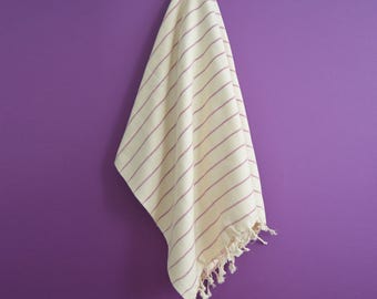 SALE 70 OFF/ Turkish Beach Bath Towel Peshtemal / Purple / Wedding Gift, Spa, Swim, Pool Towels and Pareo