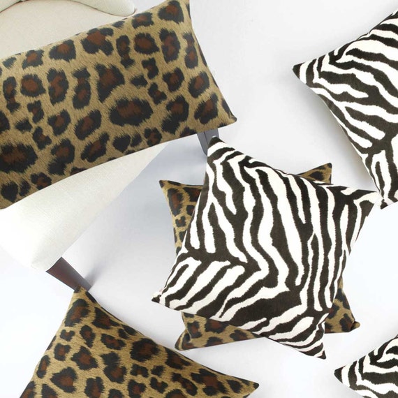 Animal Print Pillow Cover Velvet Leopard by