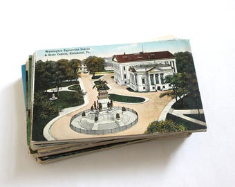 SALE - 100 Vintage Virginia Postcards - DAMAGED
