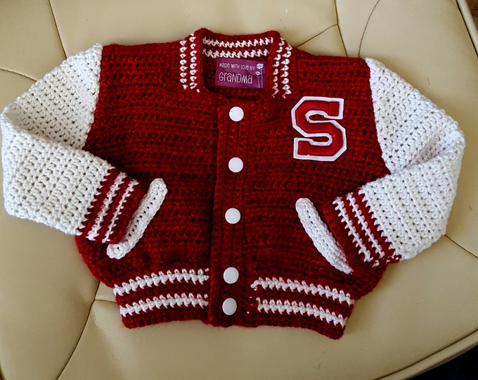 Personalized  Little Boy's Letterman Jacket - MADE TO ORDER