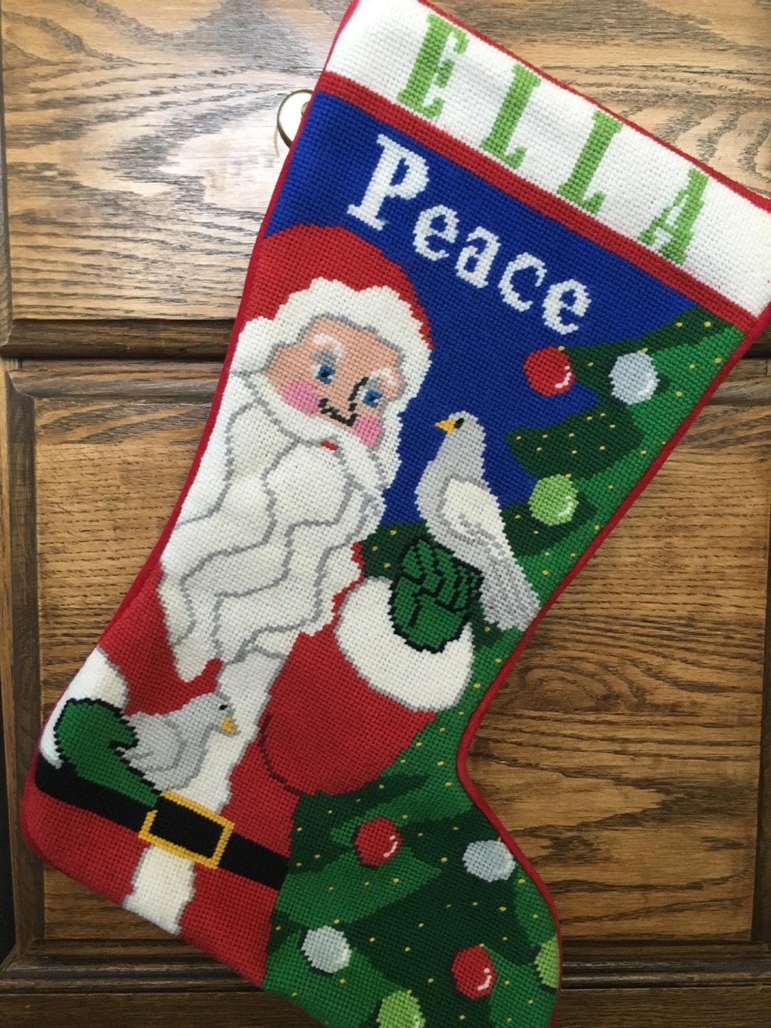 Custom Needlepoint Christmas Stocking